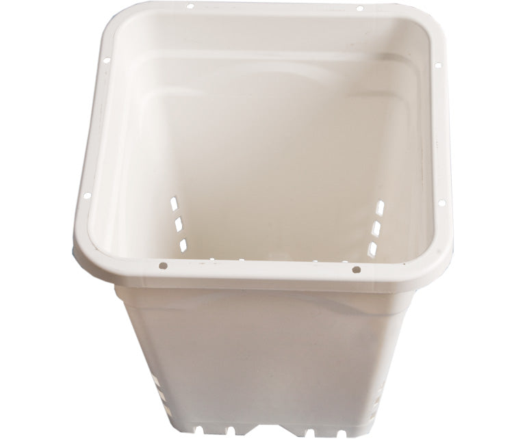 Active Aqua Sq Pot White - Active Aqua 12" x 12" Square White Pot, 12" Tall, case of 24