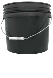 Hydrofarm Black Bucket - Black Bucket, 3 gal