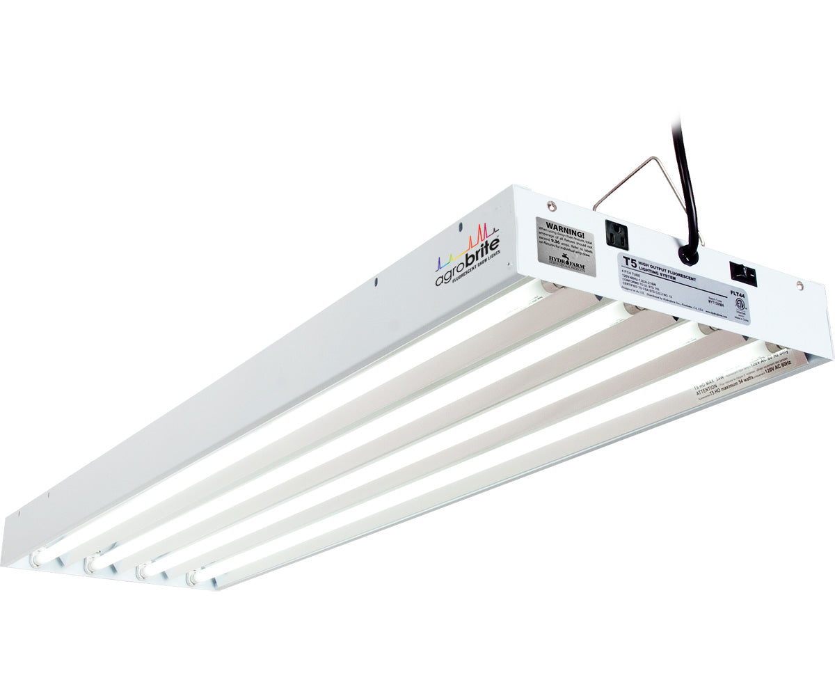 Agrobrite T5 4' Fixture - AgroBrite T5 216W 4' 4-Tube Fixture with Lamps