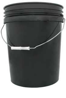 Hydrofarm Black Bucket - Black Bucket, 5 gal