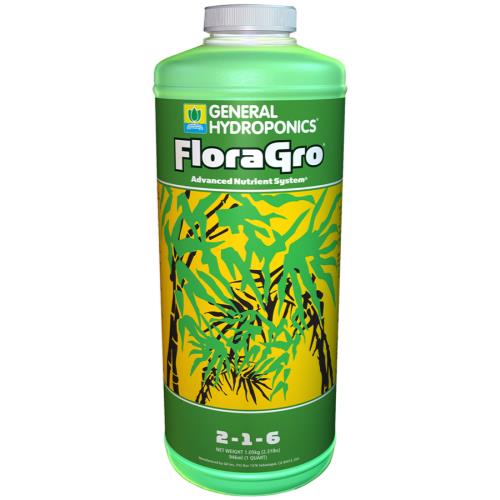 General Hydroponics® FloraGro®  2 - 1 - 6 - GH Flora Gro Quart (12/Cs)