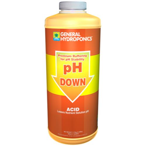 General Hydroponics® pH Down Liquid - GH pH Down Liquid Quart (12/Cs)