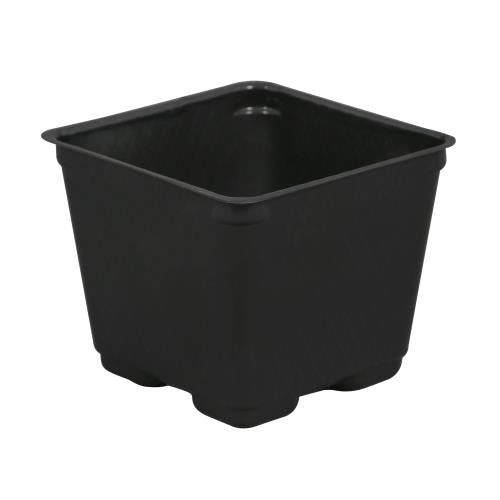 Gro Pro® Black Square Pots - Blow-Molded - Gro Pro Square Plastic Pot Black 4 in (880/Cs)