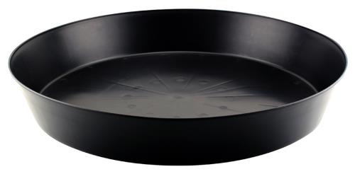 Premium Plastic Saucers - Black Premium Plastic Saucer 20 in (5/Cs)