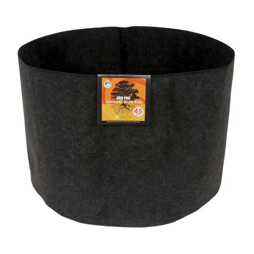 Gro Pro® Essential Round Fabric Pots - Black - Gro Pro Essential Round Fabric Pot - Black 45 Gallon (25/Cs)