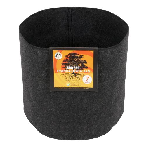 Gro Pro® Essential Round Fabric Pots - Black - Gro Pro Essential Round Fabric Pot - Black 7 Gallon (84/Cs)