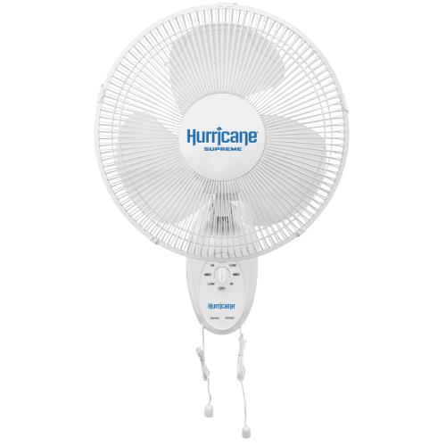 Hurricane® Supreme Oscillating Wall Mount Fan 12 in