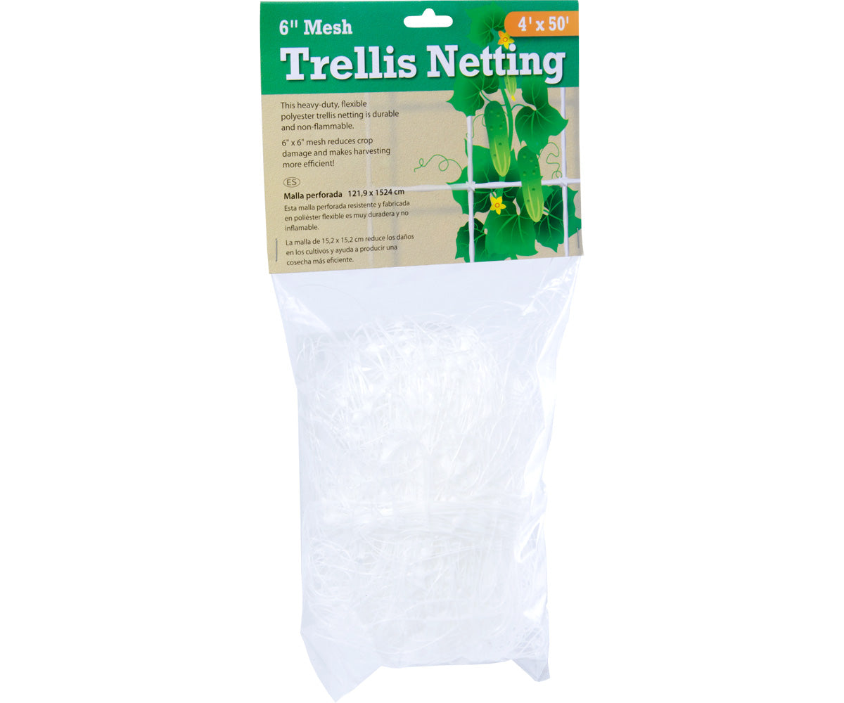 Trellis Netting - Trellis Netting 6" Mesh, non-woven, 4' x 50'