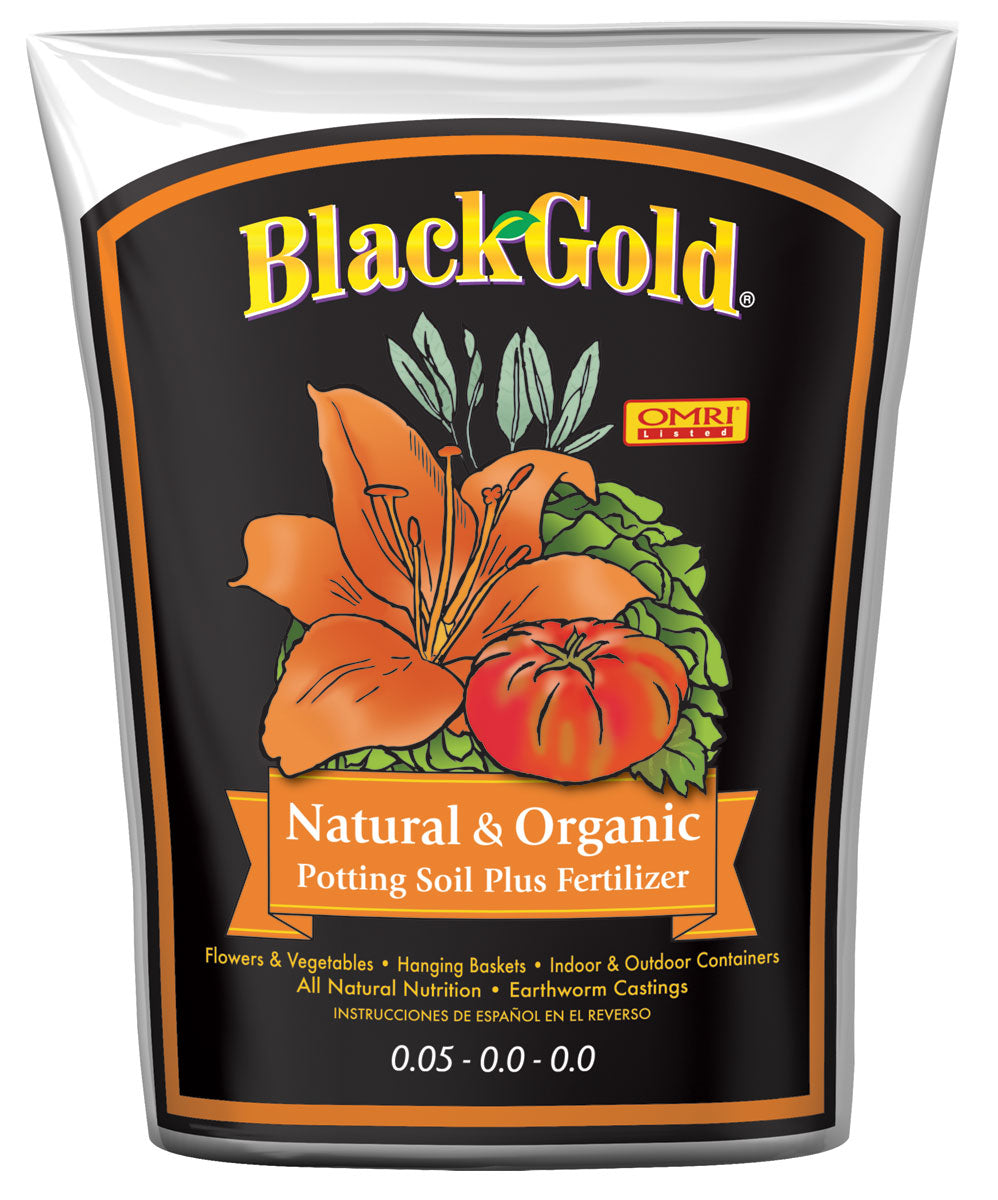 Black Gold Natural & Organic - Black Gold Natural & Organic Potting Soil Plus Fertilizer, 1.5 cu ft